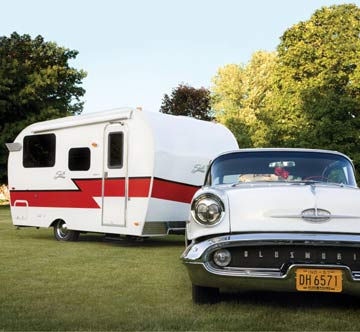 Check out this retro lightweight travel trailer