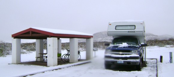 Waiting out Texas winter storm in Balmorhea State Park