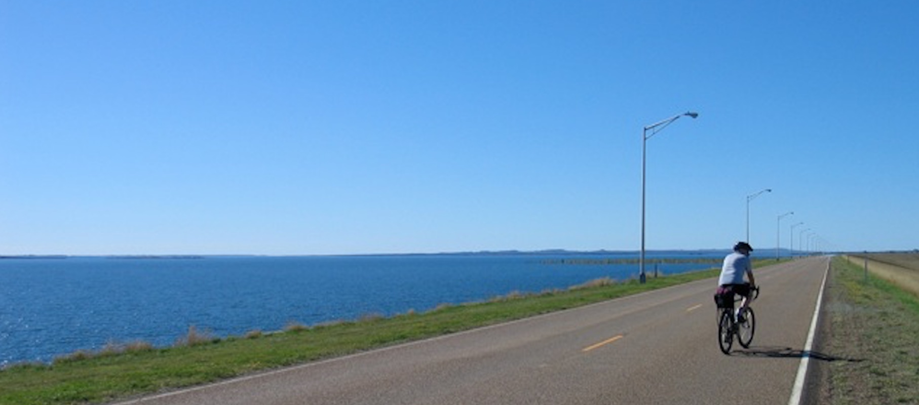 Bicycling around COE Fort Peck, nature trails, the Dam RV Wheel Life