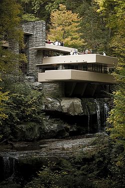 ‘Fallingwater’ on a damp autumn day