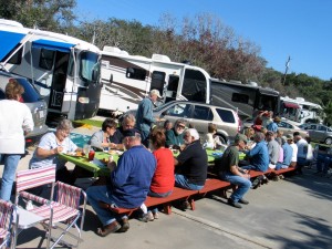 RV Winter Texans host old fashioned pot luck fish fry