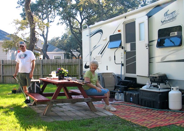 Good neighbors RVers Myron and Alberta Scott travel each winter from Kansas to Gulf Coast