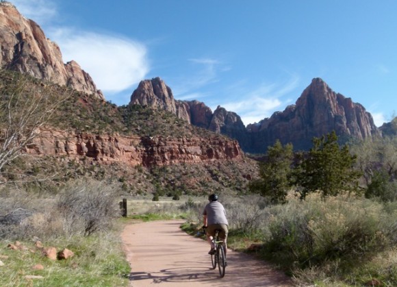 Bicycling Pa’rus Trail in Zion National Park