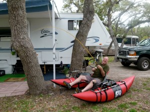 RVer Jimmy Smith’s essay on fishing an outgoing tide in his pontoon boat