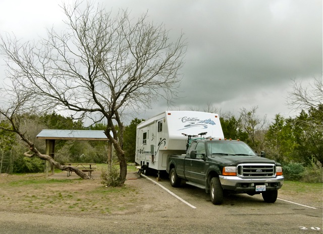 After South Llano River State Park – high winds gusting 40+ mph in west Texas