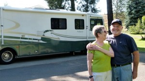 Longtime RV friends Jim and Diana Garot stop by