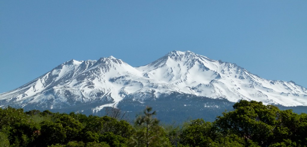 Antlers Campground in shadow of Mt. Shasta