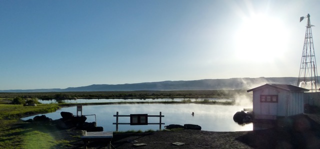 Good soak, overnight: Crystal Crane Hot Springs near Burns, Oregon