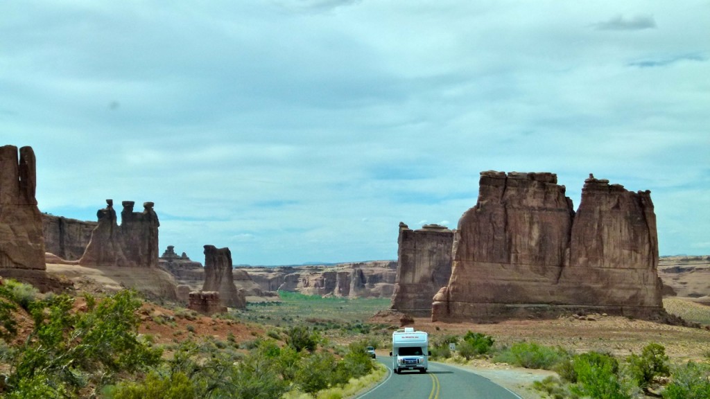 Arches National Park – rental RVs at every viewpoint