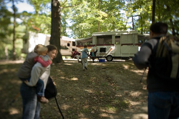 foldingtrailerFamilyHiking-RVIA