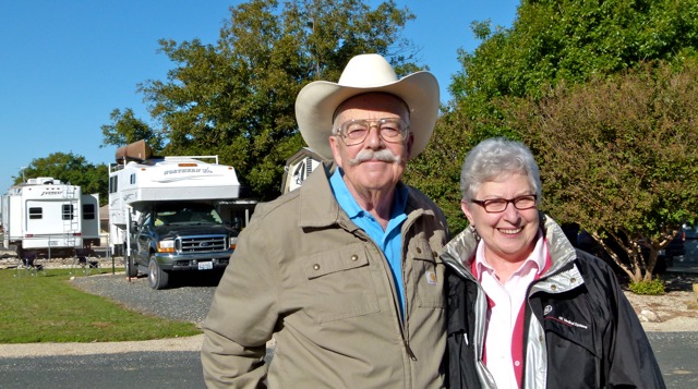 Liz and Jack Pearce welcome strangers at Escapee’s Lone Star Corral RV Park near Hondo, Texas