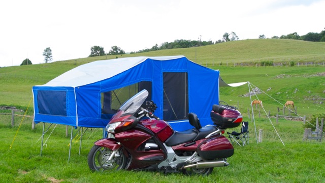 RVing and Motorcycling, part 4: ‘Low profile, off-the-ground camper’