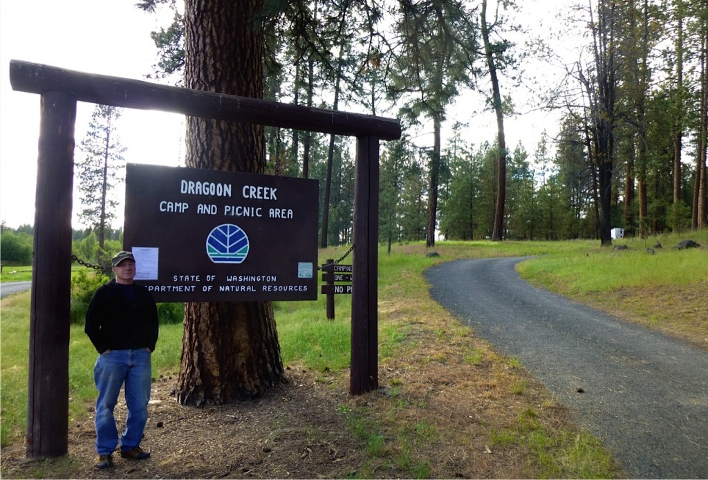 Larry and Susan Dach host at Dragoon Creek public campground near Spokane, Wash.