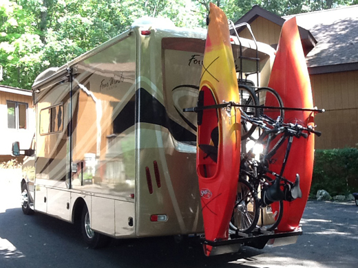 Styling RV kayak and bicycle rakes