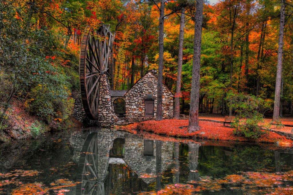 ‘Old Water Mill’ magical autumn color