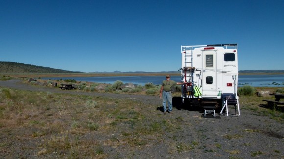 Quick overnight stop at BLM Chickamominy Reservoir and Campground west of Burns, Oregon