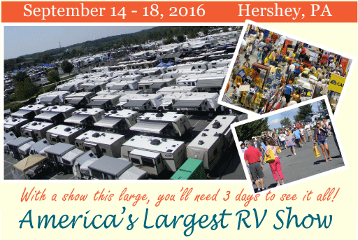 2016 early Autumn RV Shows – California to Maryland