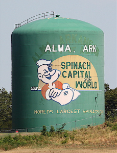 World’s Largest Spinach Can, a day hike, ice cream = fun RV Short Stop near I-40 on a hot summer’s day