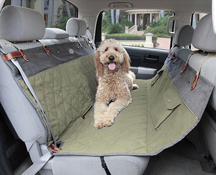Holiday gift ideas for RVing pets, # 1: Solvit seat covers  are stylish, comfy, washable